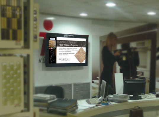 Kütahya Seramik Alternatif Medya ile dijital katalog uygulamasını dokunmatik ekranlarda devreye aldı